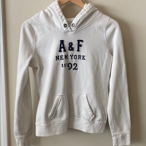 Abercrombie & fitch off white Y2K vintage hoodie sweat shirt size m